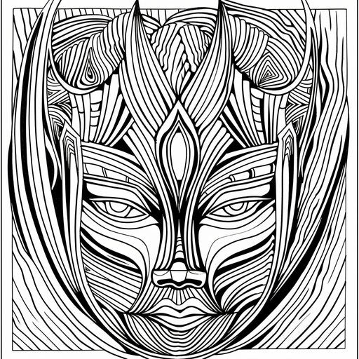 Modern and abstract crown with bold lines and shapes