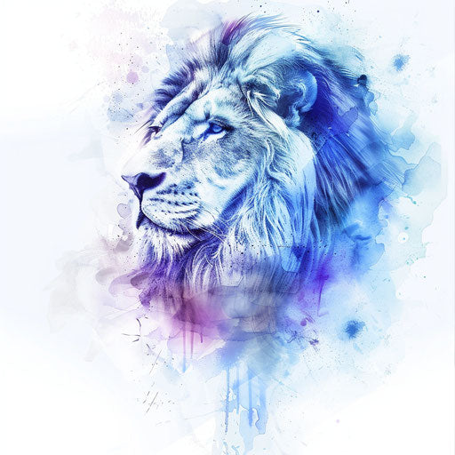 Watercolor effect tattoo sketch of the Lion of Judah