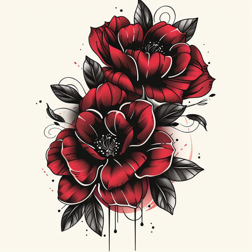 Flat tattoo sketch for the 13th tattoo