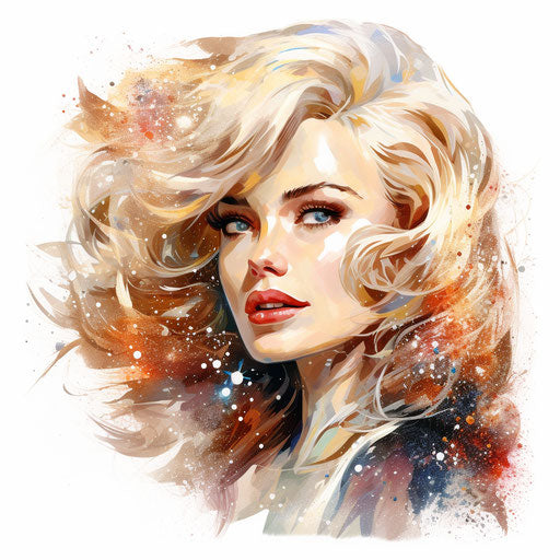 Glistening clipart in the style of Oil painting, on a white background