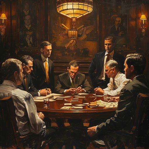 Professional high-stakes investment meeting