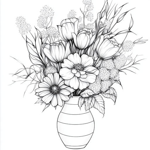 Flower bouquet in a fashionable and elegant arrangement