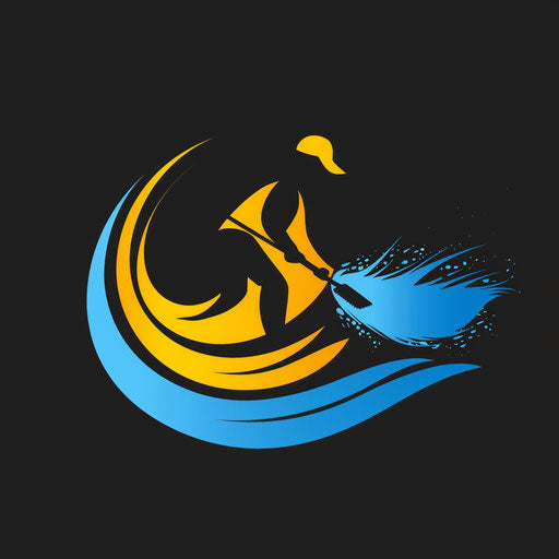 Dynamic cleaning logo with high contrast and a powerful design