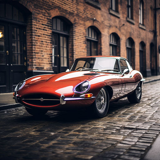 Jaguar e type car Optical tuning