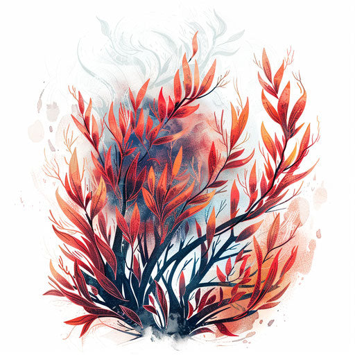 Burning bush tattoo illustration from Exodus