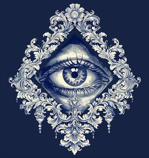 Eye of all seeing in the style of ornate decorations