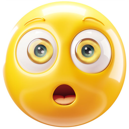 Yellow smiley face with white eyes