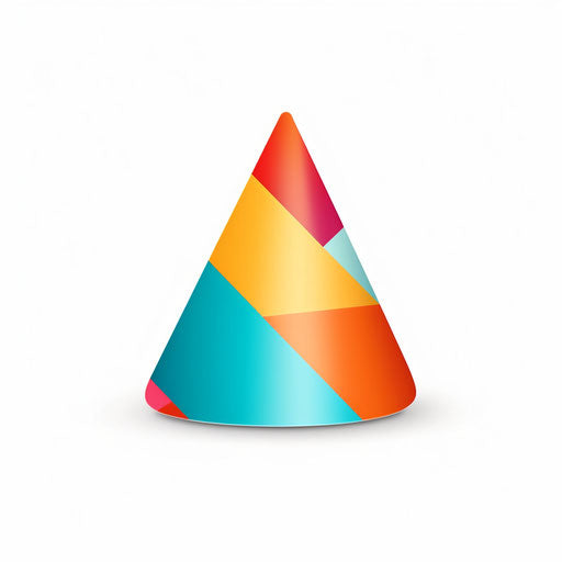 party hat clipart in Minimalist style on white background