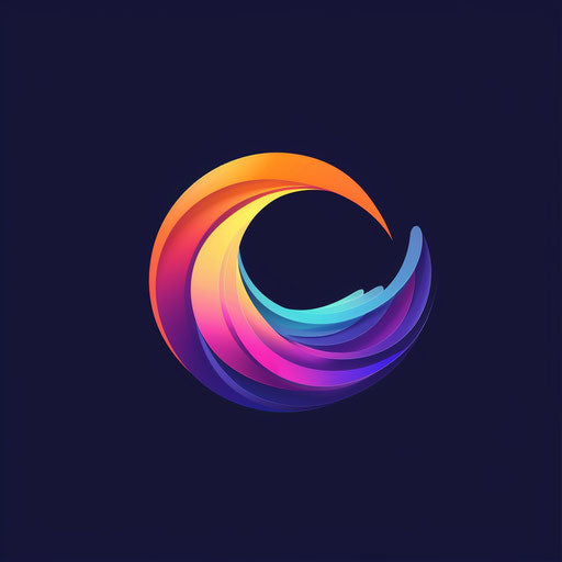 Modern creative logo design with vibrant color gradient