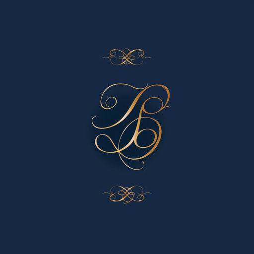 Classic luxury logo with timeless script font on navy blue background