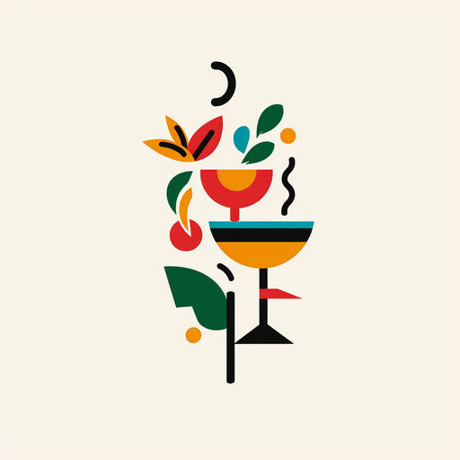 Whimsical restaurant logo with playful elements and bright colors