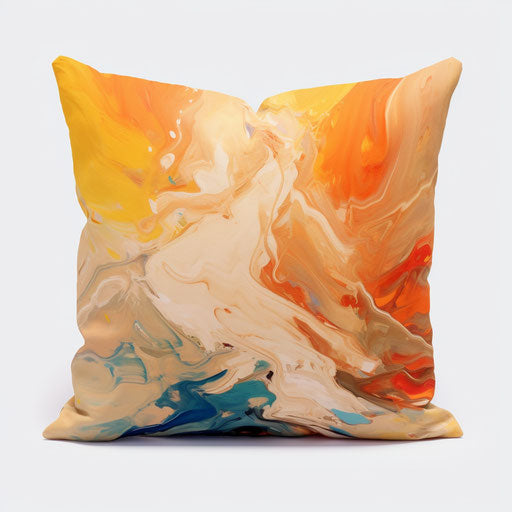 Pillow clipart in the style of oil painting, on a white background