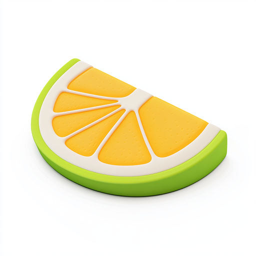 3D lemon slice in photo realistic style