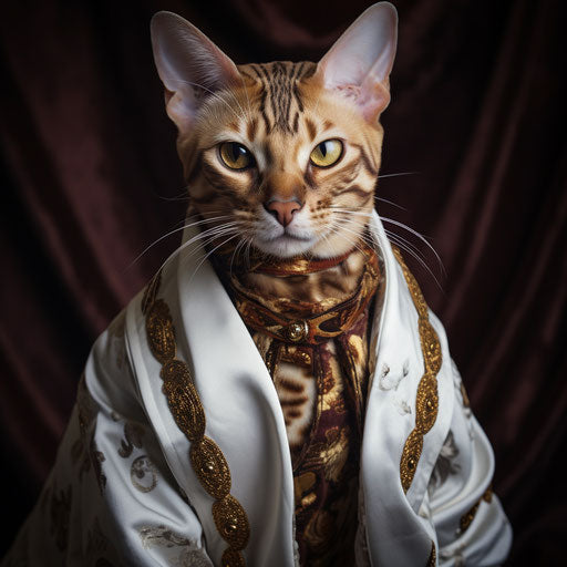 Bengal cat looking at the camera