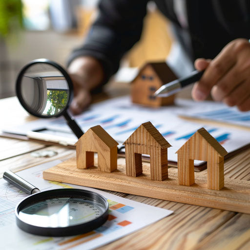 Finance image portraying a real estate investor surveying new property