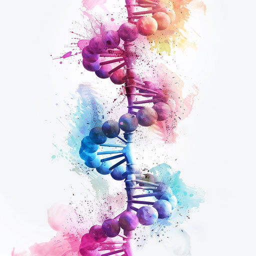 DNA clipart in a photo realistic style on flat white background
