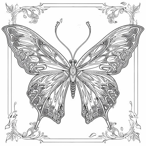 Butterfly with intricate wing patterns