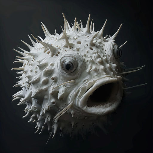 Puffer fish with extended spines