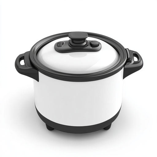 3D Slow Cooker on flat white background, isolated clipart