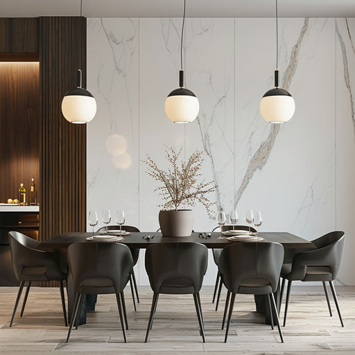 Dining room clipart with photo realistic style and white background