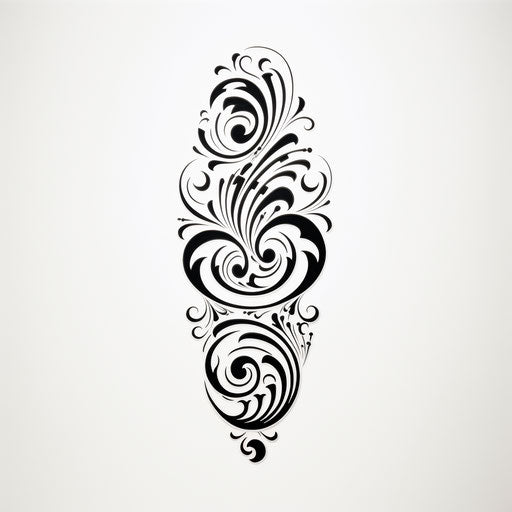 Simple Maori tattoo on white paper
