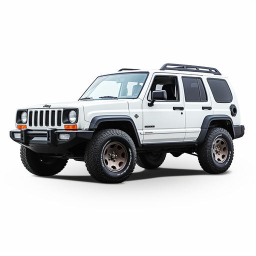 Classic Jeep Renegade on white background