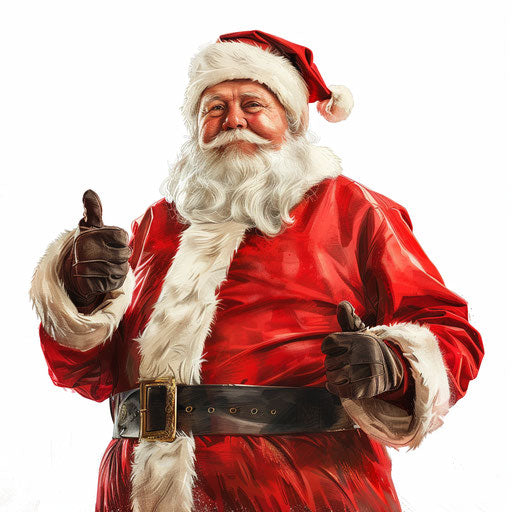 Realistic secret santa clip art on flat white background