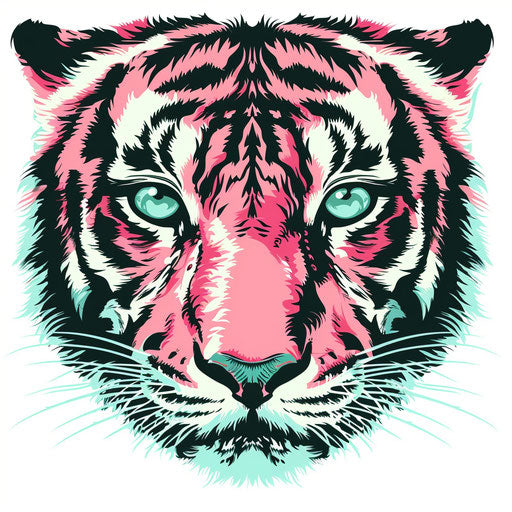 Tiger eyes tattoo sketch in candy colors