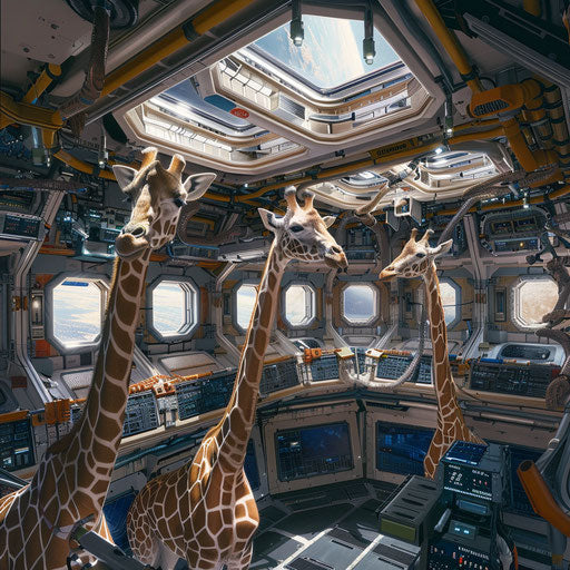 The space station of astronaut giraffes