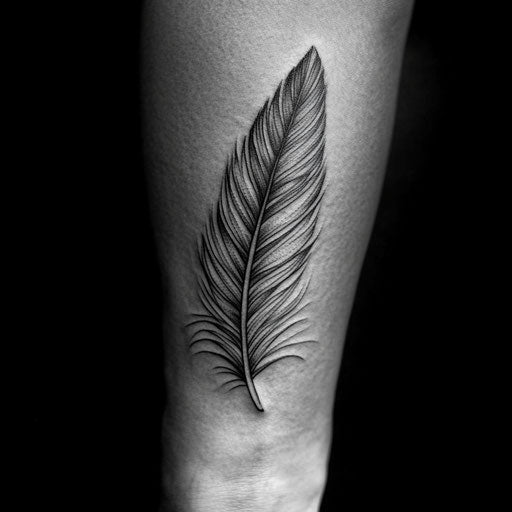 Realistic feather tattoos with Ami James shading