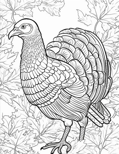 Turkey coloring page photo 2, mosaic-like pointillism
