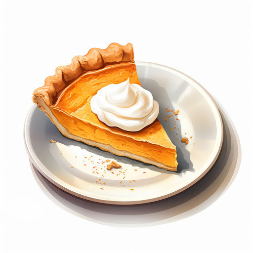 Pumpkin pie illustration in the style of Chiaroscuro Art