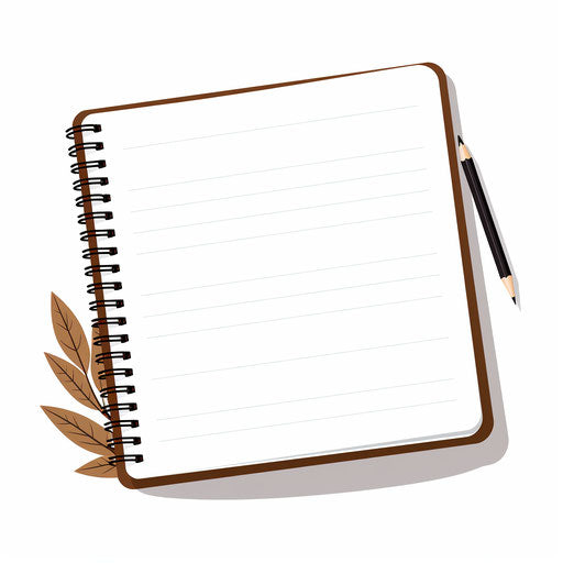 Notebook sketch in Minimalist style, on white background