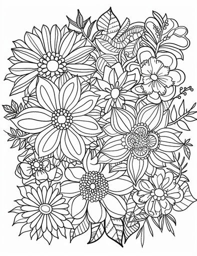 Mandala coloring pages for adults with flowers
