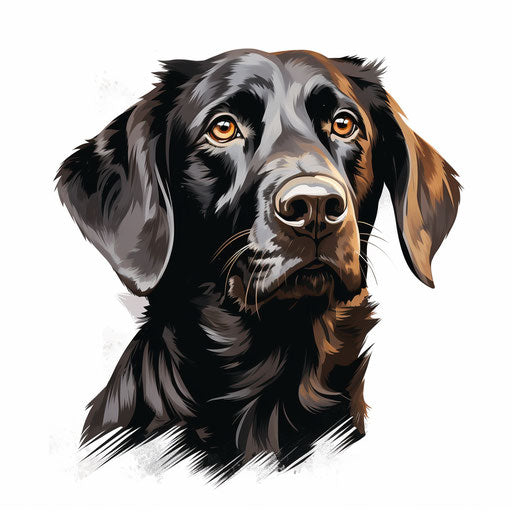 Dog illustration in Chiaroscuro Art style