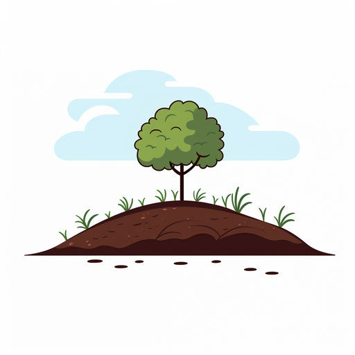 Minimalist style ground clipart on white background