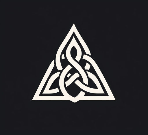 Triangular celtic symbol of restrained serenity