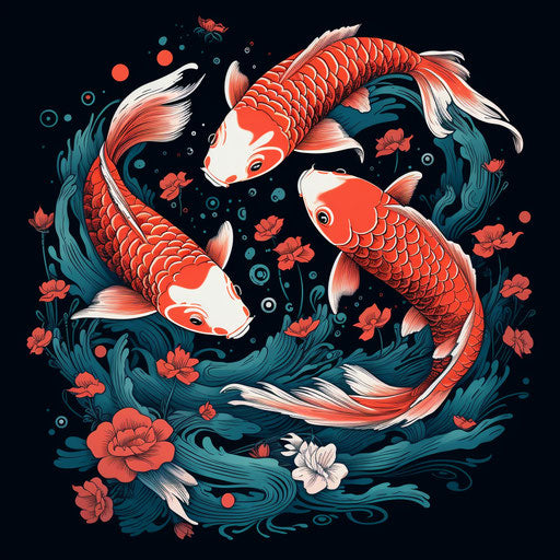 Koi Fish Tattoo Blueprint Collection