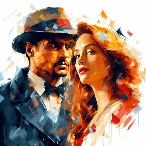 Movie clipart in the style of Impressionistic Art