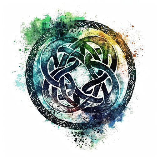 Druidic Celtic circle representing natural elements