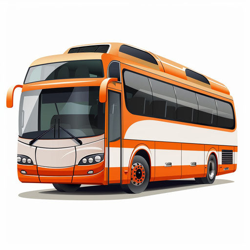 Realistic coach clipart on white background with vibrant colors