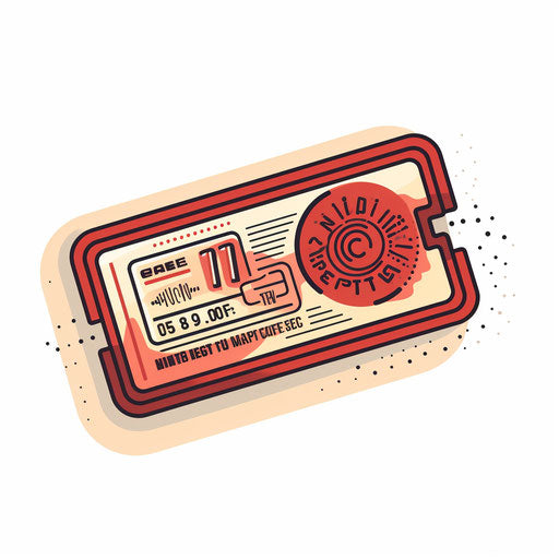 Coupon clipart in Minimalist style on white background