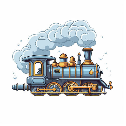 Steam clipart in minimalist style, on white background