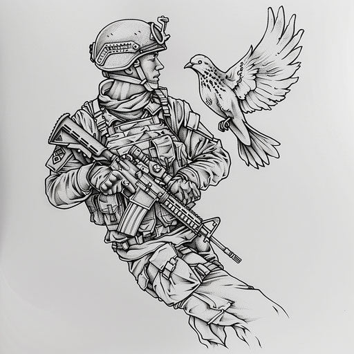 Bold Army Tattoo Design Pack