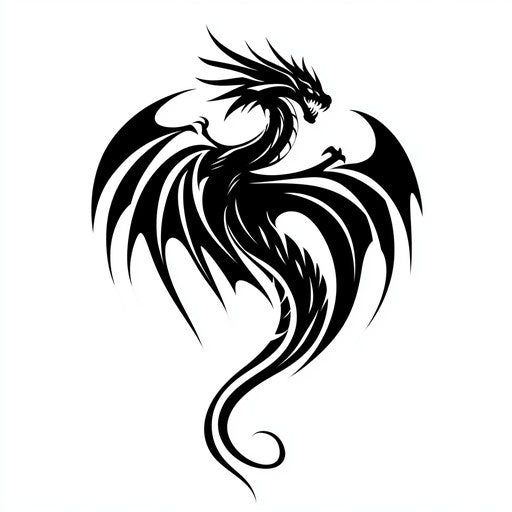Tribal Dragon Tattoo Stencil Tattoo Kit
