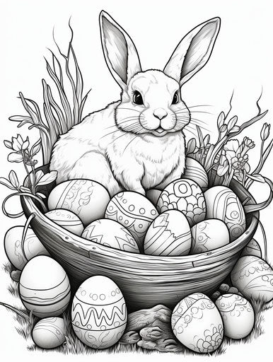 Bunny and eggs for an Easter party, Nikon D850 style