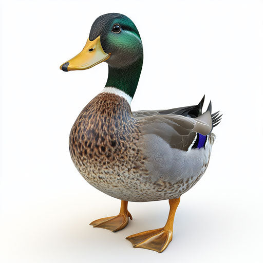 3D duck on flat white background