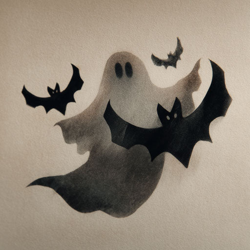 Ghost with Flying Bats