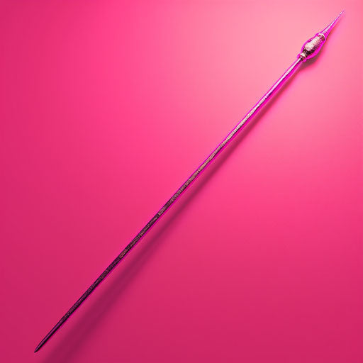 Magic wand on vibrant magenta background
