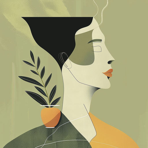 Culture clipart with flat olive background and soft gradients